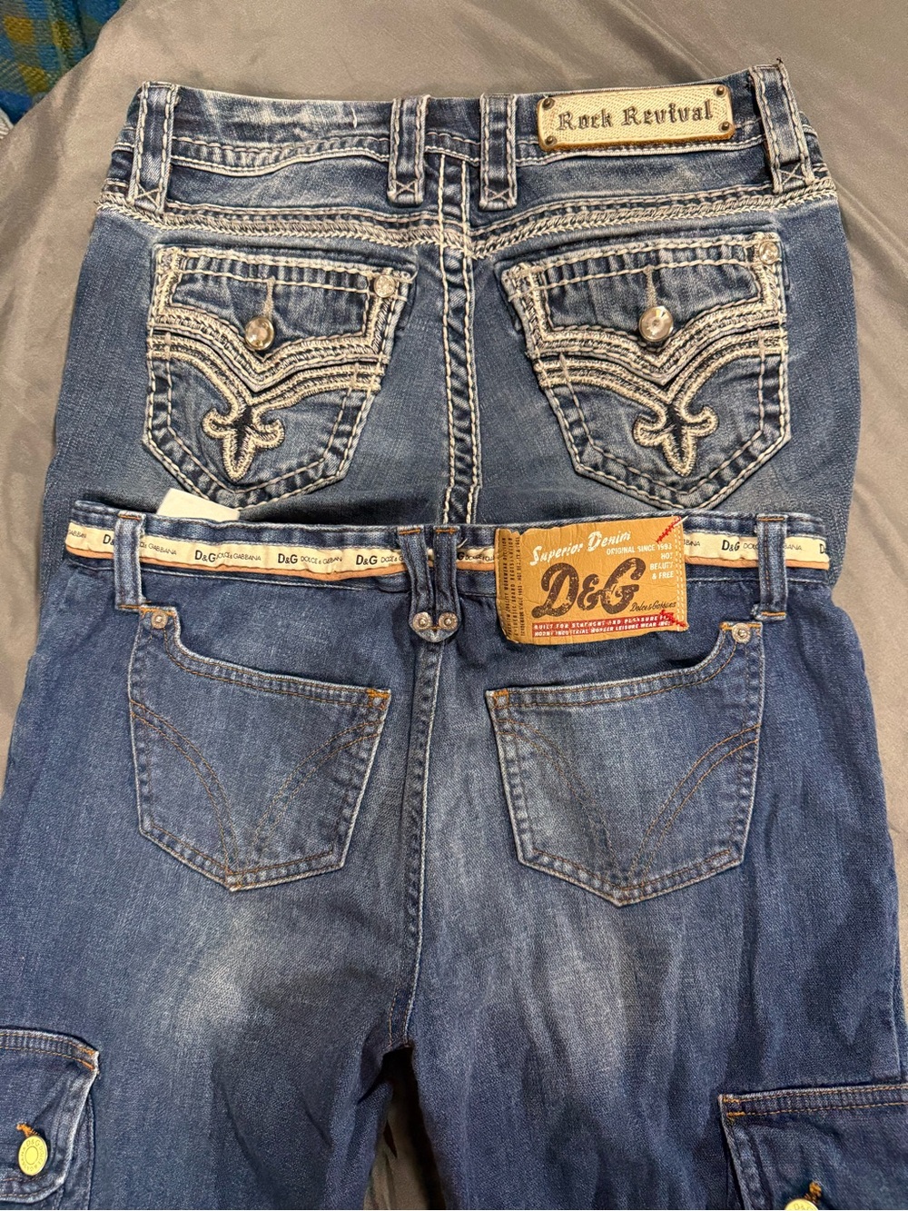 Lot of Women’s Size 26 D&G Relaxed & Rock Revival Easy Boot Cut Denim Jeans